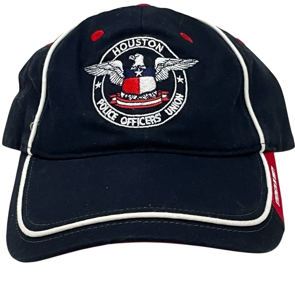 Cap America for Houston Police Officers Union Black Adjustable Cap